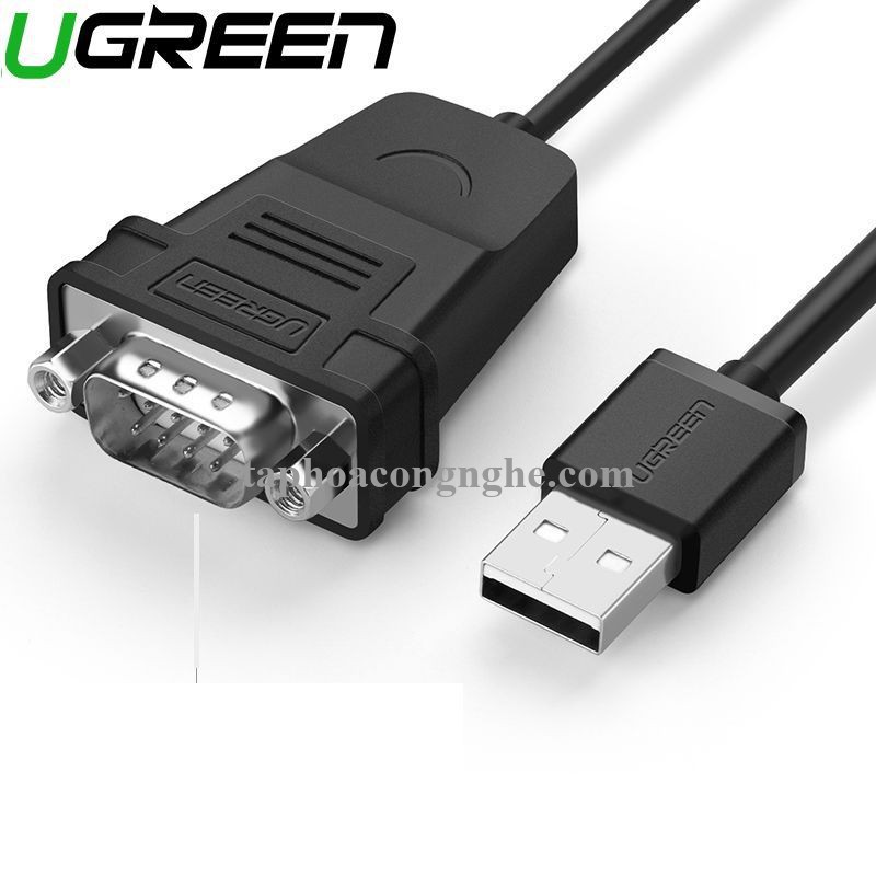 Ugreen 30988 0.5M màu đen USB 2.0 ra 9 chân DB9 RS 232 cổng đực CR104 30030988
